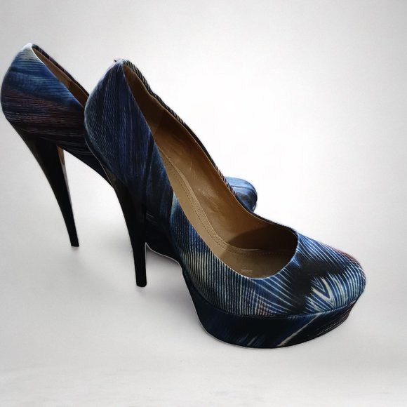 Aldo "Jerolda" Blue Multicolor Platform Stiletto Heels  Size 7 - Picture 8 of 14